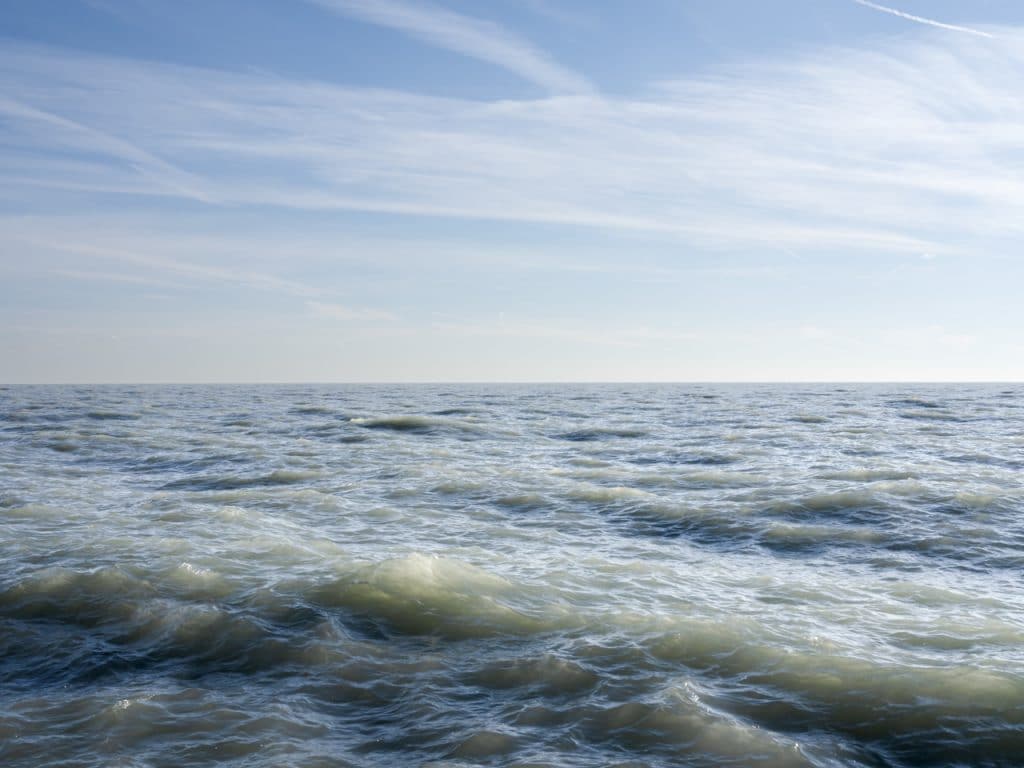 light illuminates the lake