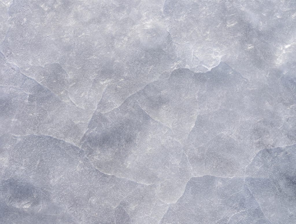 Frozen patterns appear in the ice along the edges of Lake Michigan in this photograph from early this winter. 