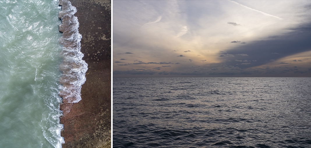 Two very different views of Lake Michigan on different days in the last few years. From above and alongside the lake, the use of drones along with my medium-format camera allow me to see the lake differently. Each provides opportunities to understand the lake more intimately.